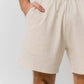 Short ample en coton bio - Naturel
