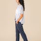 Pantalón Lyocell holgado - Azul Marino
