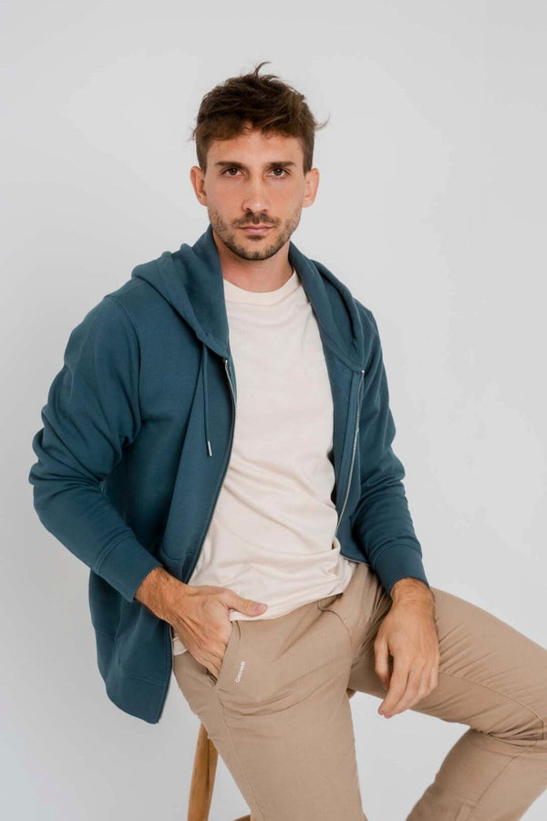 Sweat zippé en coton bio - Boréal