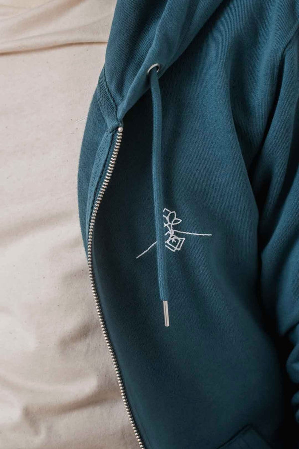 Sweat zippé en coton bio - Boréal