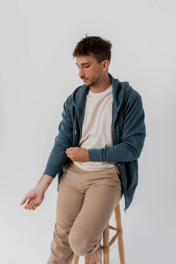 Sweat zippé en coton bio - Boréal