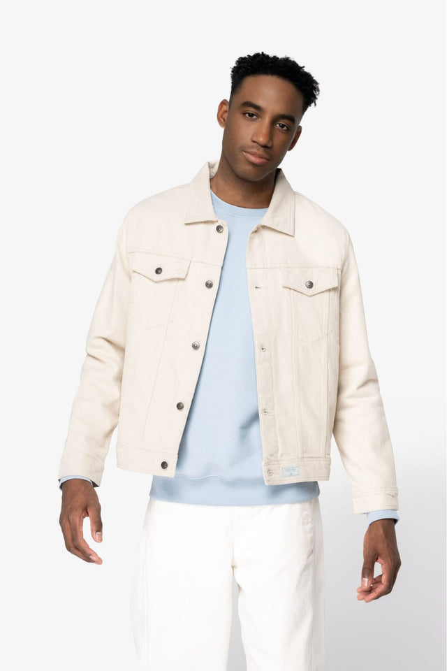 Chaqueta algodón orgánico y cáñamo - Natural