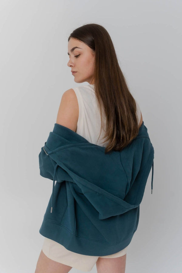 Sweat zippé en coton bio - Boréal