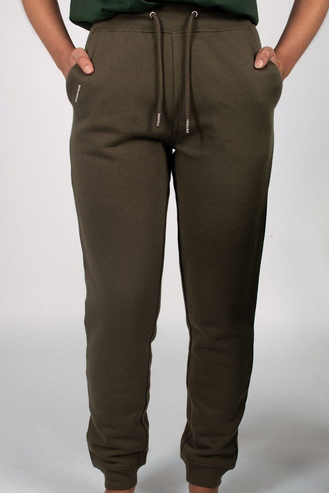 Pantalon jogger en coton bio - Vert Tan