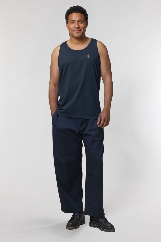 Fitted Tank Top - Navy Blue