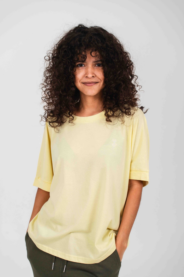T-shirt oversize à manches chauve-souris - Fresh Yellow