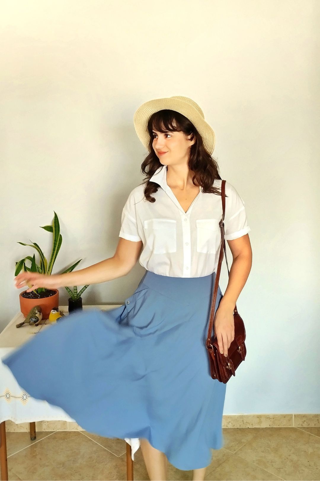 Camisa Tencel y algodón orgánico - Blanco