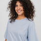 Oversized 100% organic cotton T-shirt - Blue Mist