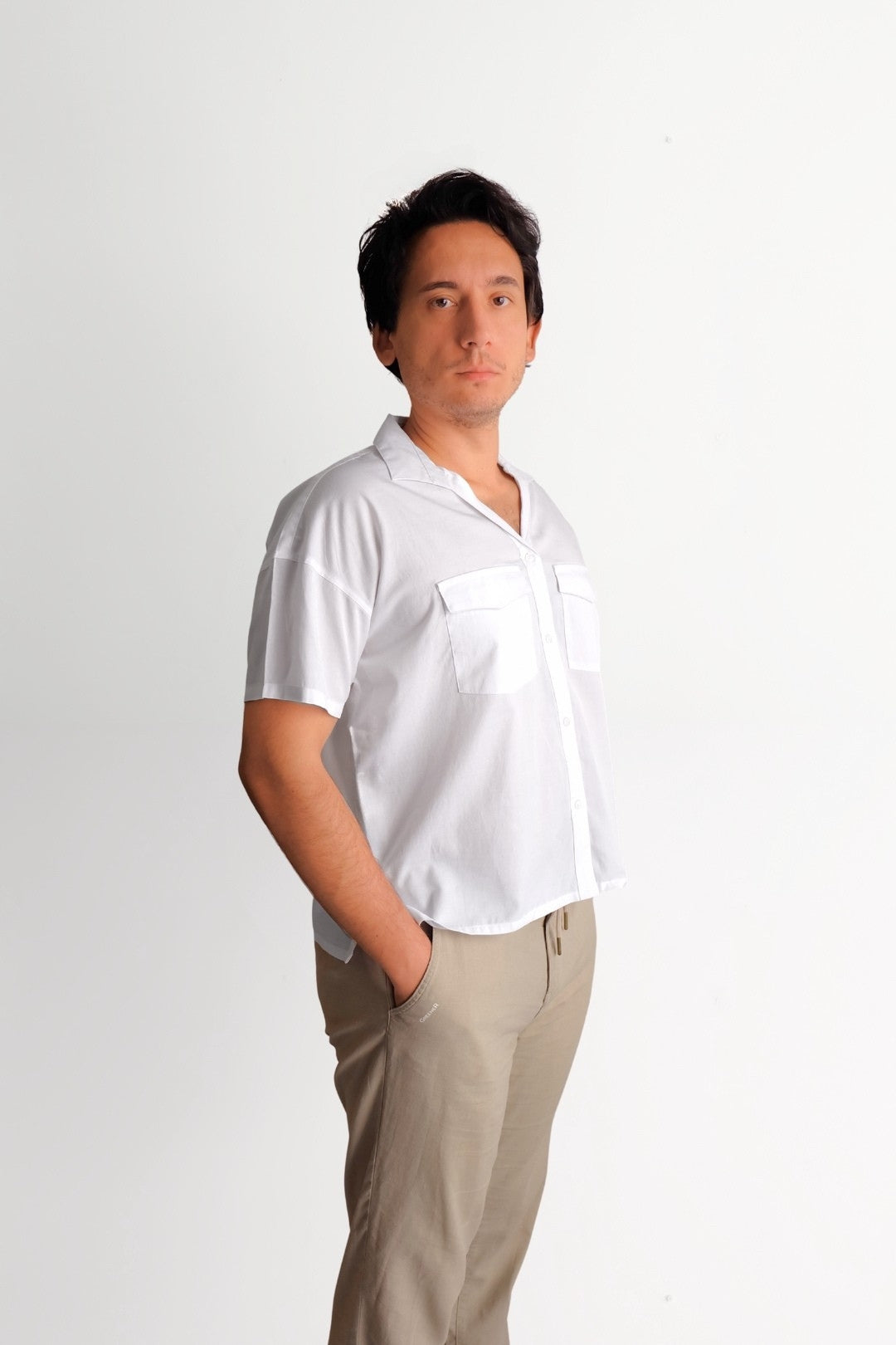 Camisa Tencel y algodón orgánico - Blanco