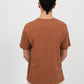 Oversized 100% organic cotton T-shirt - Caramel