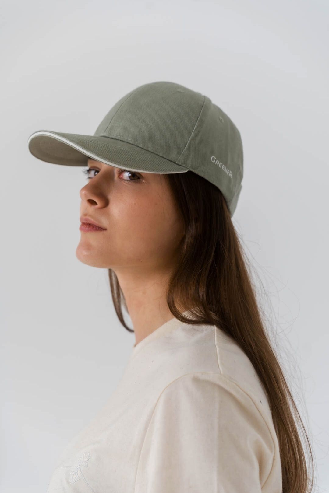 Gorra hebilla metálica - Verde Almendra