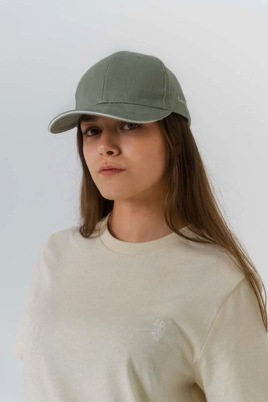 Gorra hebilla metálica - Verde Almendra
