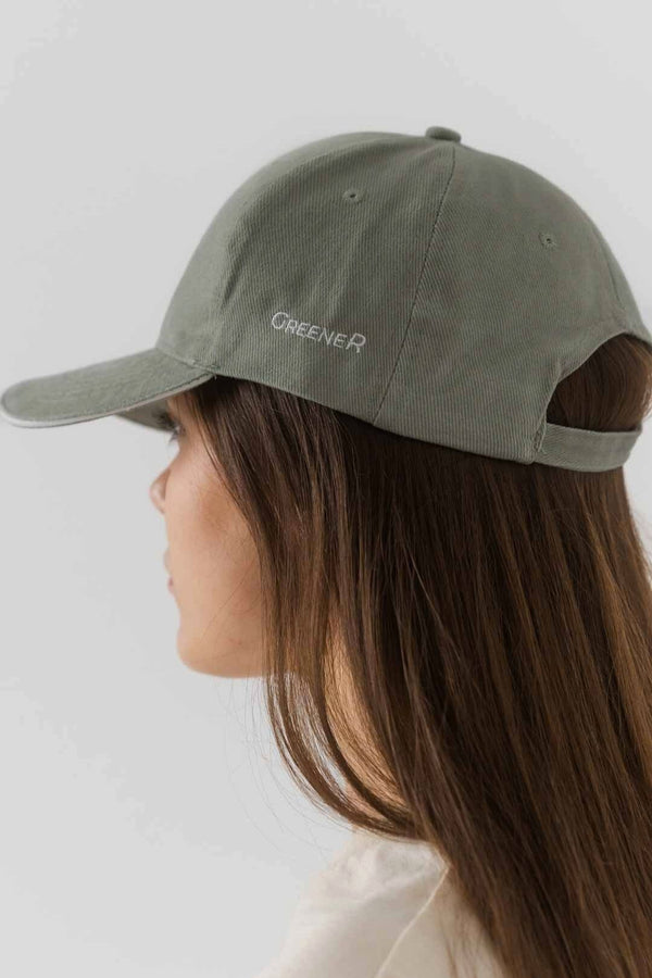 Gorra hebilla metálica - Verde Almendra