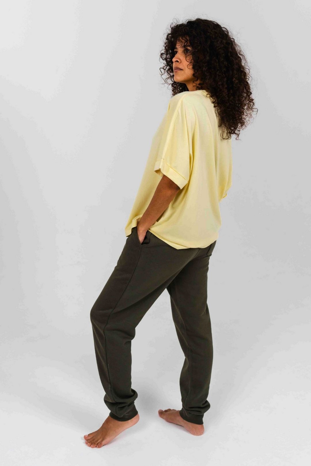 T-shirt oversize à manches chauve-souris - Fresh Yellow