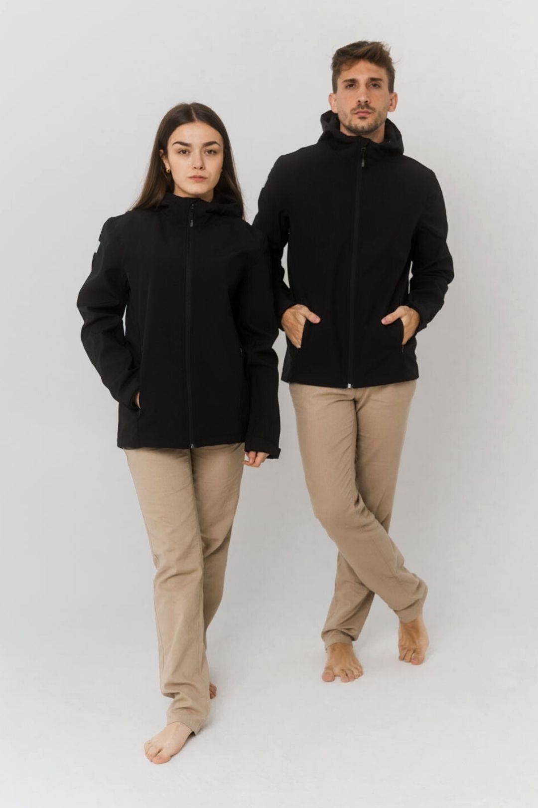 Abrigo impermeable materiales reciclados - Negro