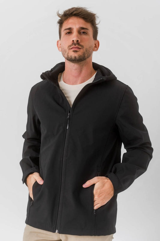 Abrigo impermeable materiales reciclados - Negro