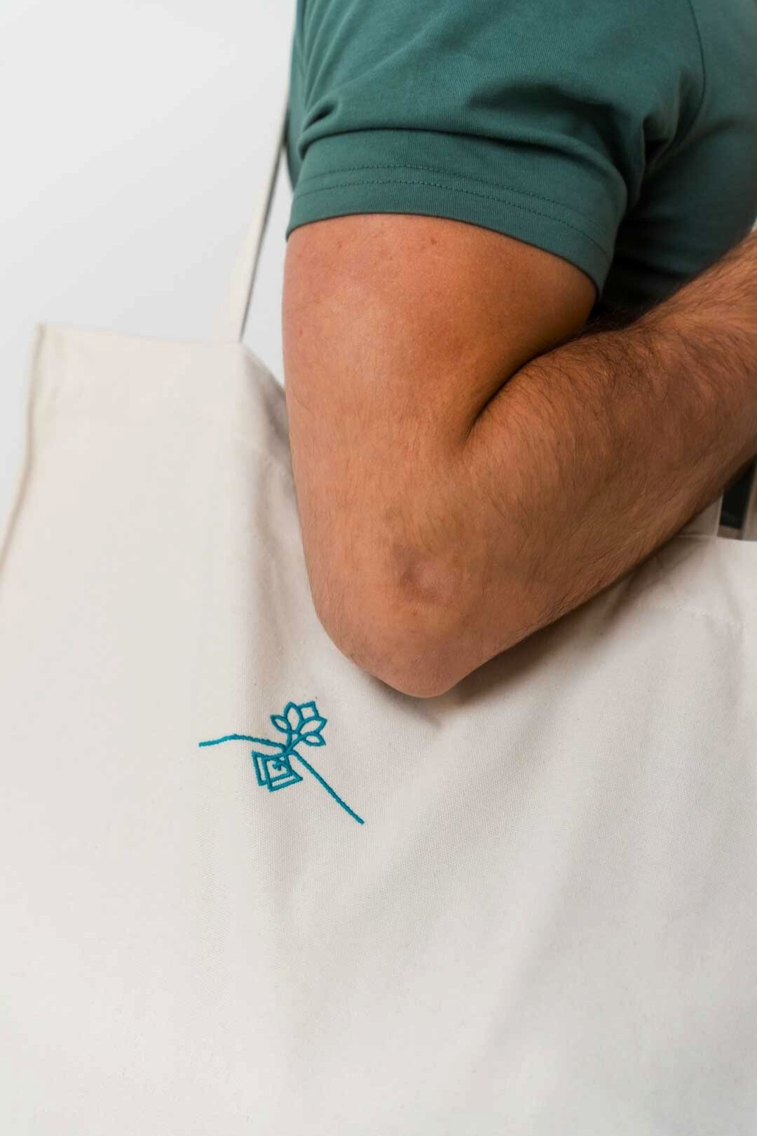 Grand sac en toile recyclée - Naturel