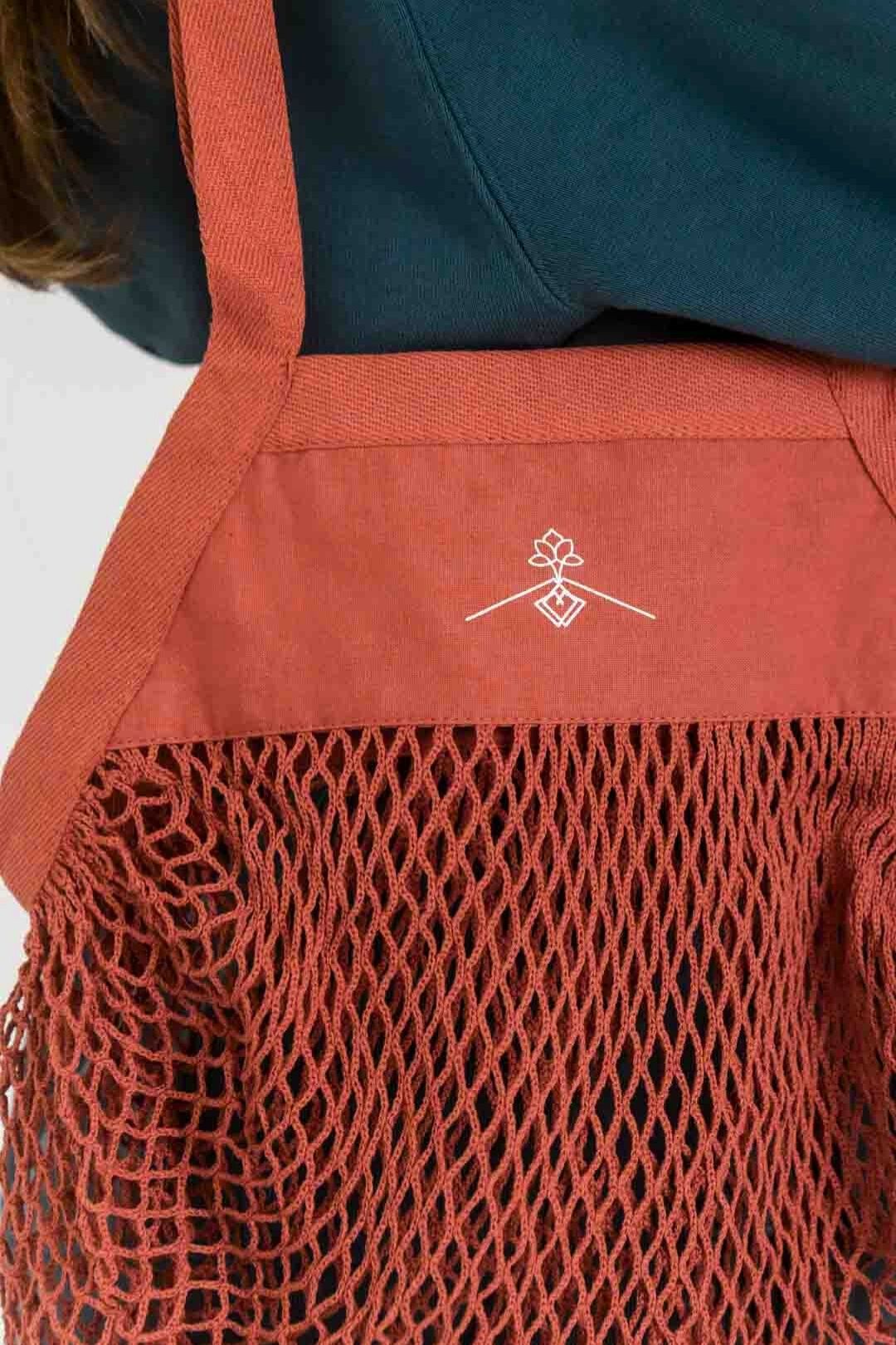 Sac filet 100% coton biologique - Orange Sanguine