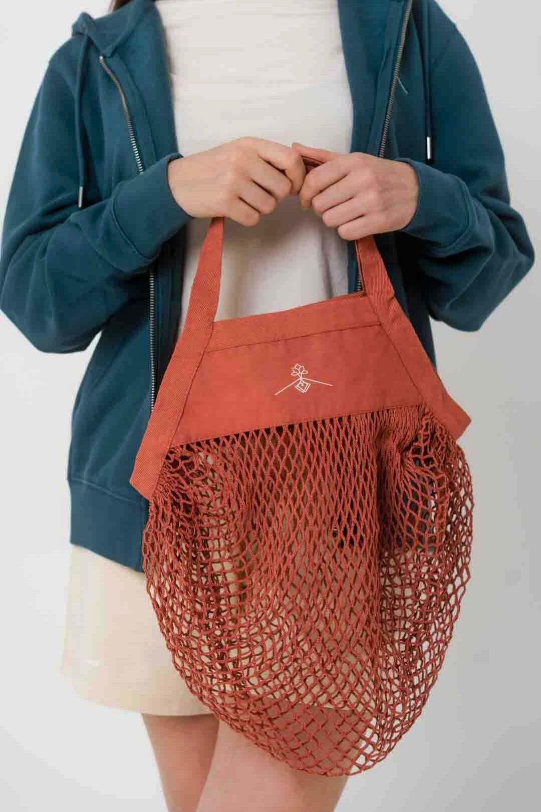 Sac filet 100% coton biologique - Orange Sanguine