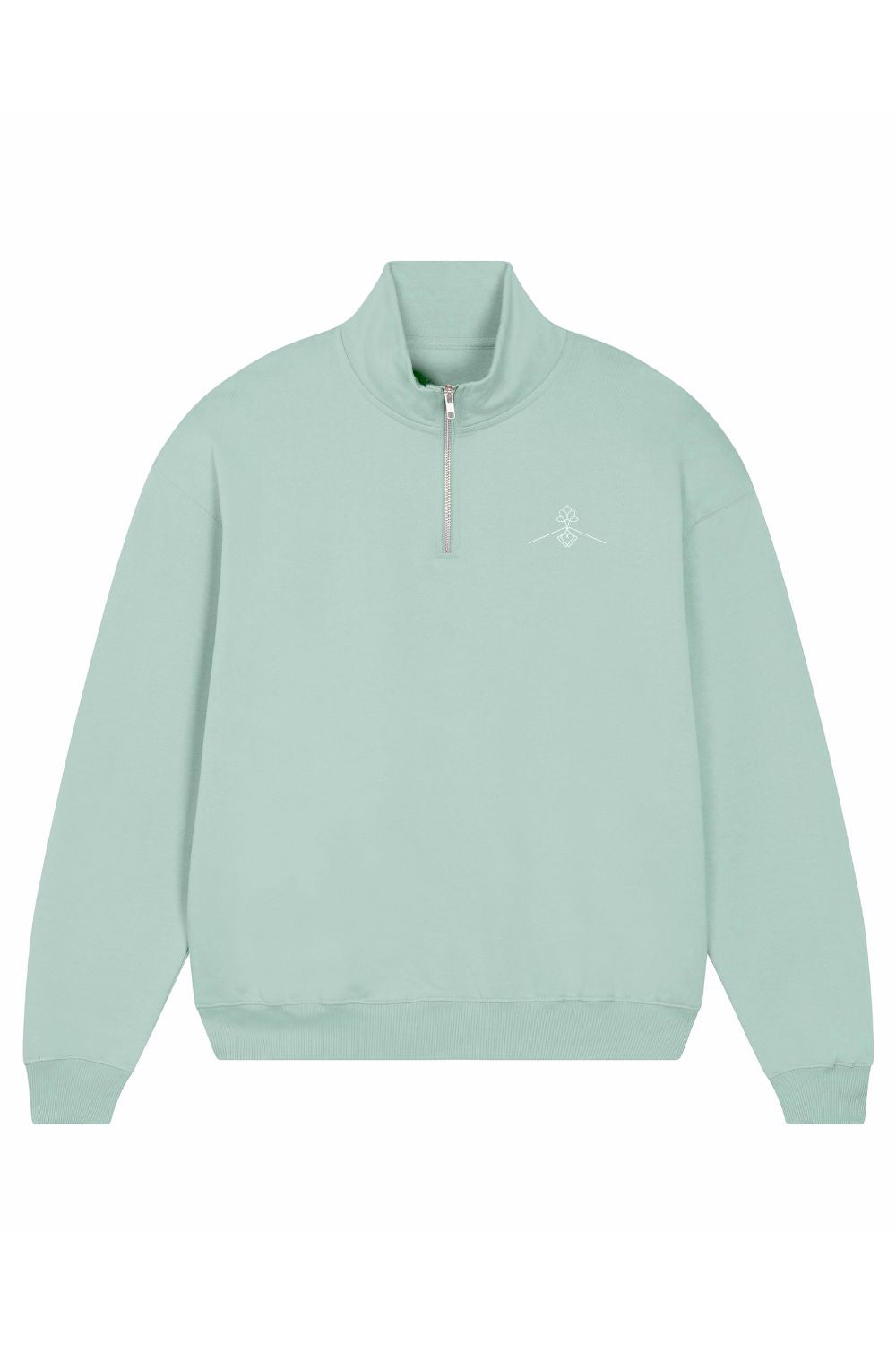 Sudadera cuello cremallera 100% algodón orgánico - Aloe