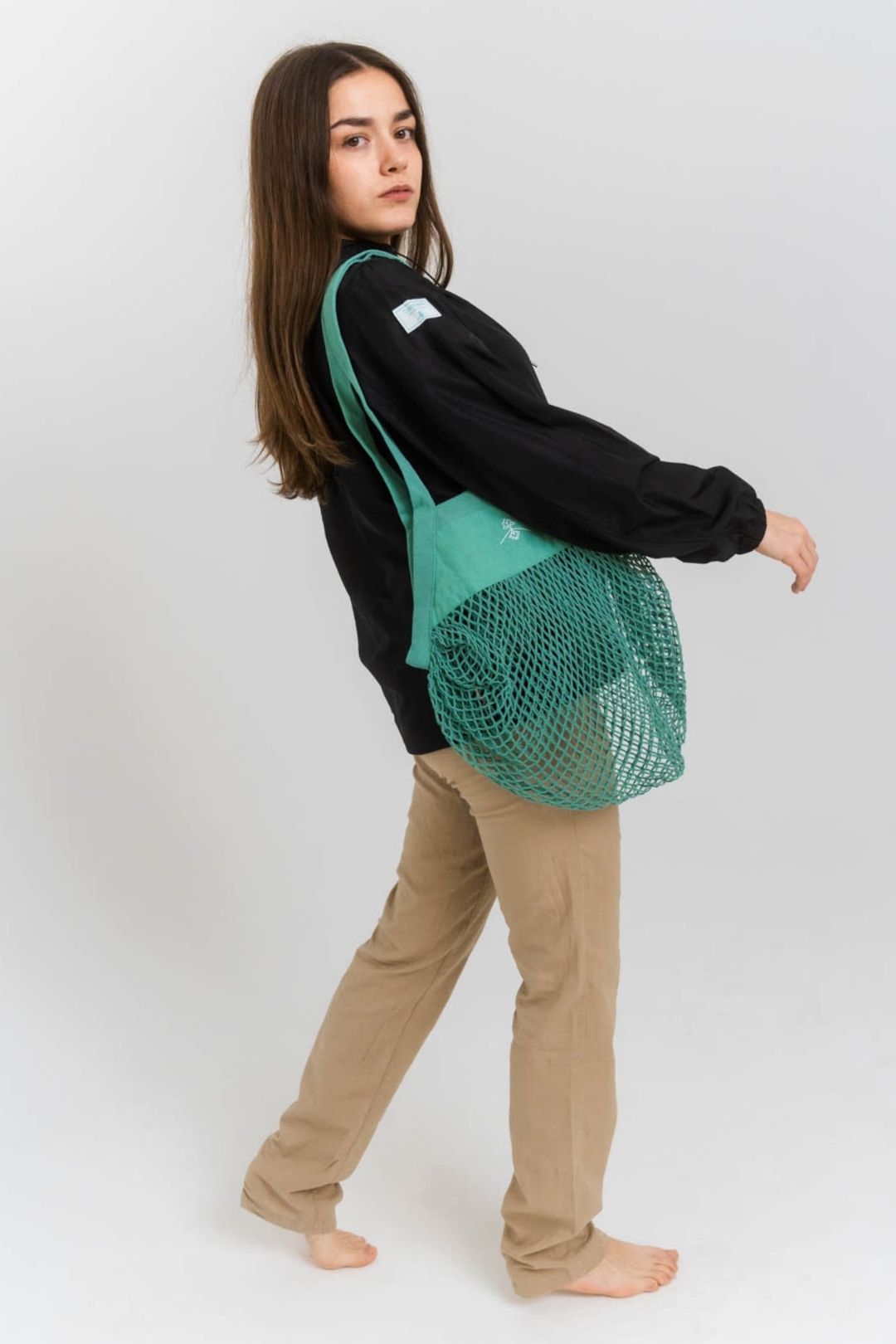 Sac filet 100% coton biologique - Vert Vintage