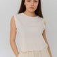 Crop top sans manches - Ivoire Antique