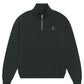 Sudadera cuello cremallera 100% algodón orgánico - Negro