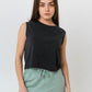 Top court sans manches - Gris Charbon Antique