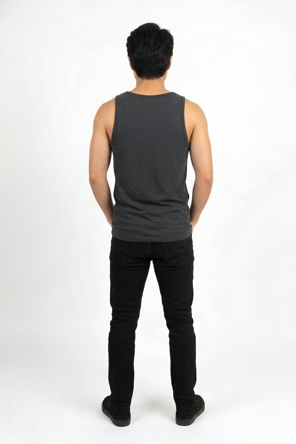 Camiseta tirantes orgánica - Gris Oscuro Jaspeado