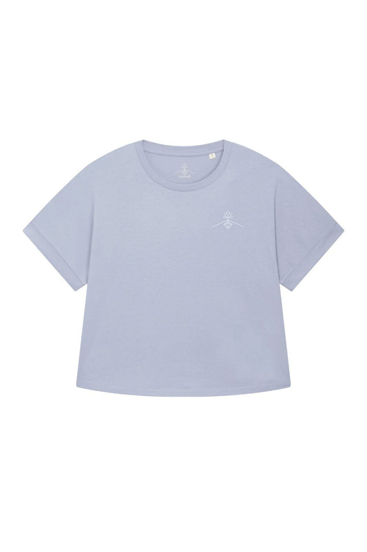 Oversized batwing sleeve t-shirt - Mist Blue