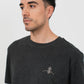 Oversized 100% organic cotton T-shirt - Dark Grey Heather