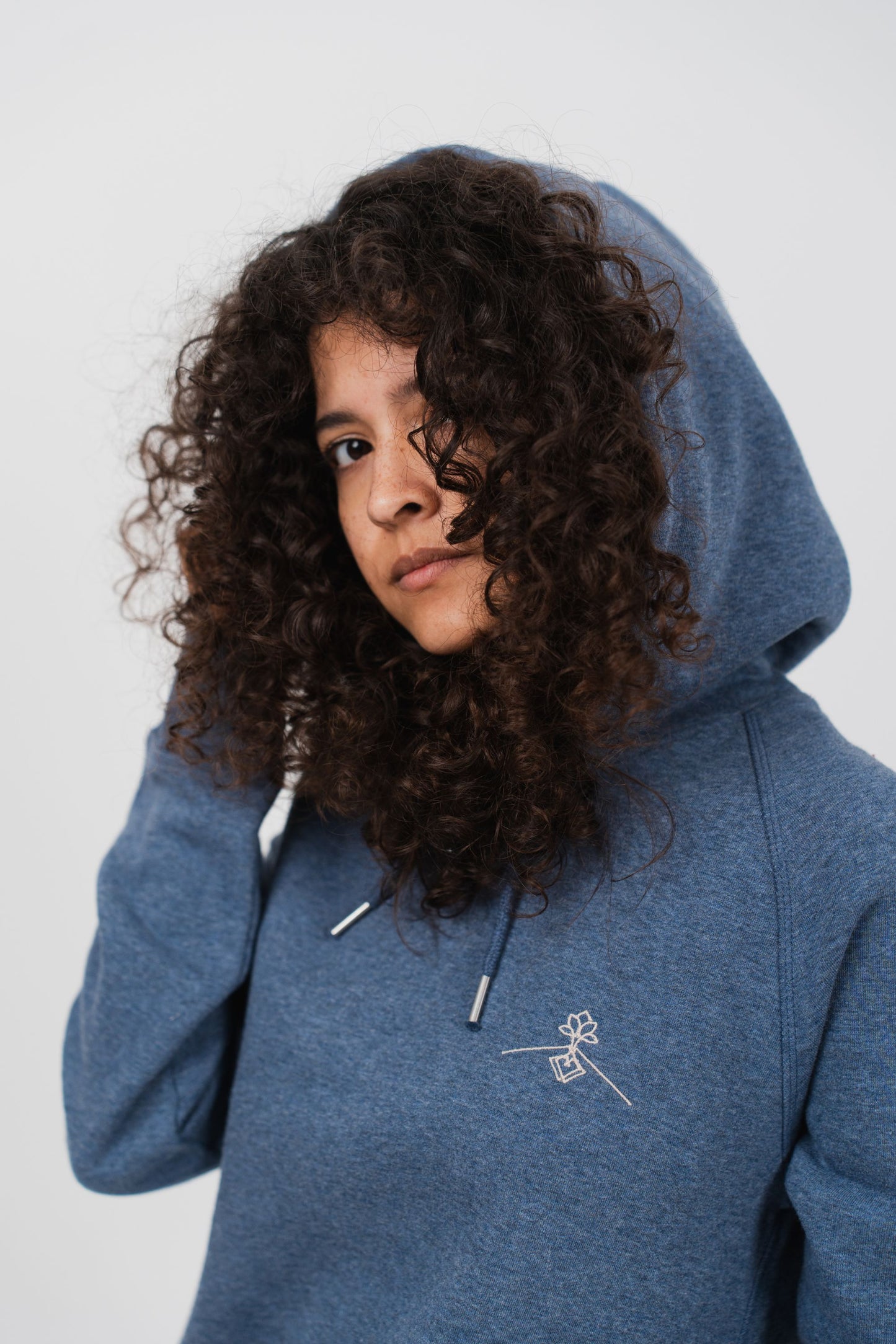 Regular fit hoodie - Heather Blue