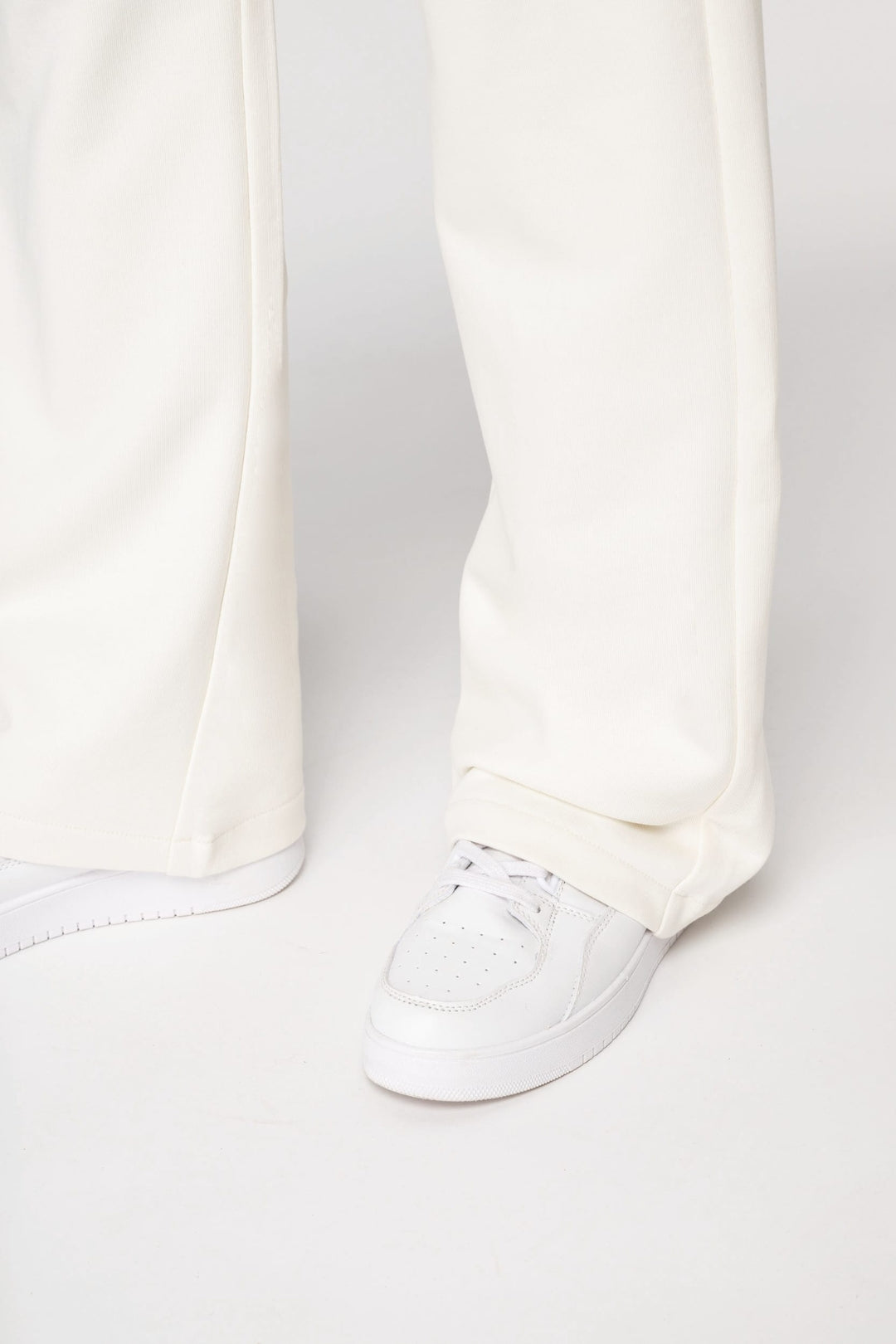 Pantalón recto cómodo algodón orgánico - Marfil