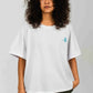 T-shirt oversize à manches chauve-souris - Blanc