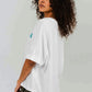T-shirt oversize à manches chauve-souris - Blanc