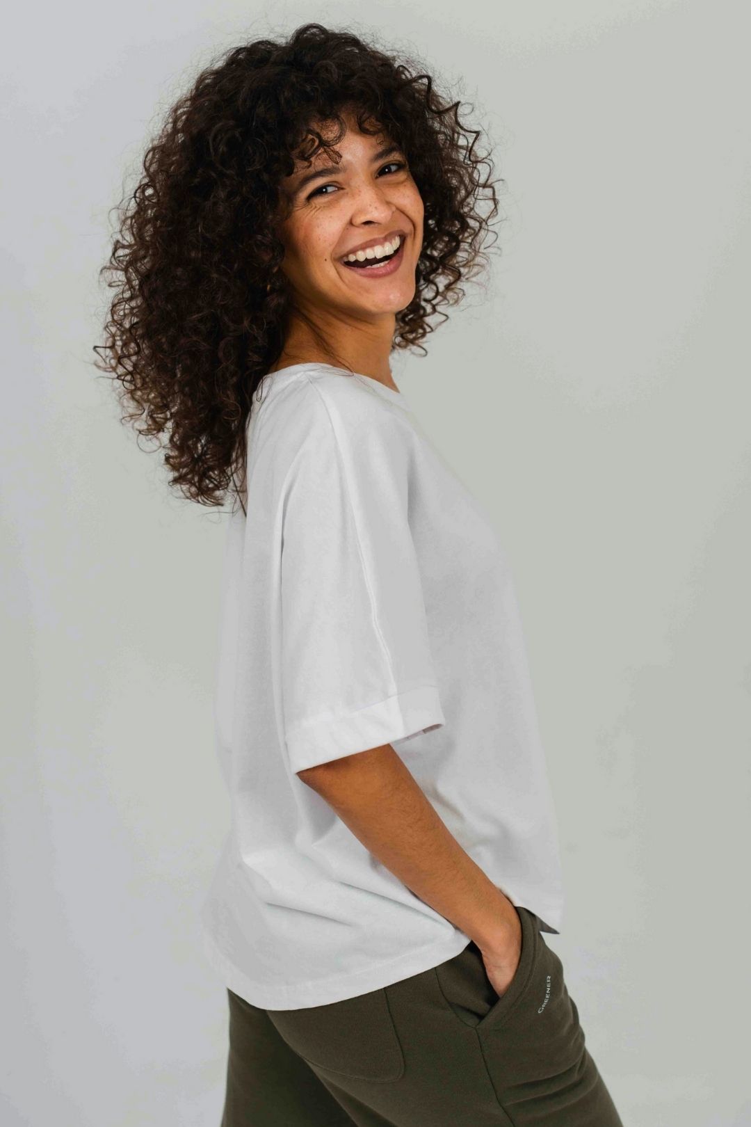 T-shirt oversize à manches chauve-souris - Blanc