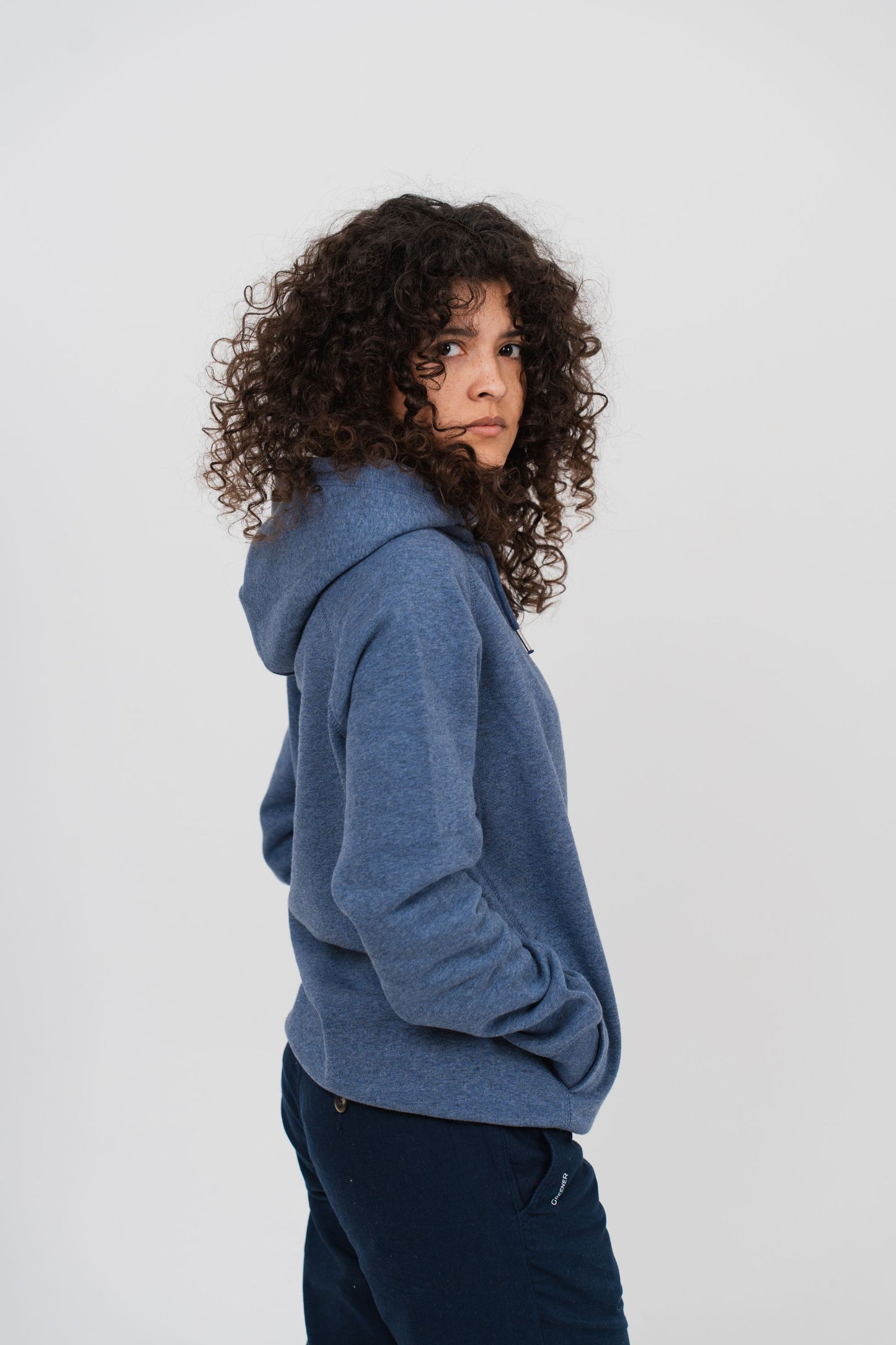 Regular fit hoodie - Heather Blue