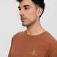 Oversized 100% organic cotton T-shirt - Caramel