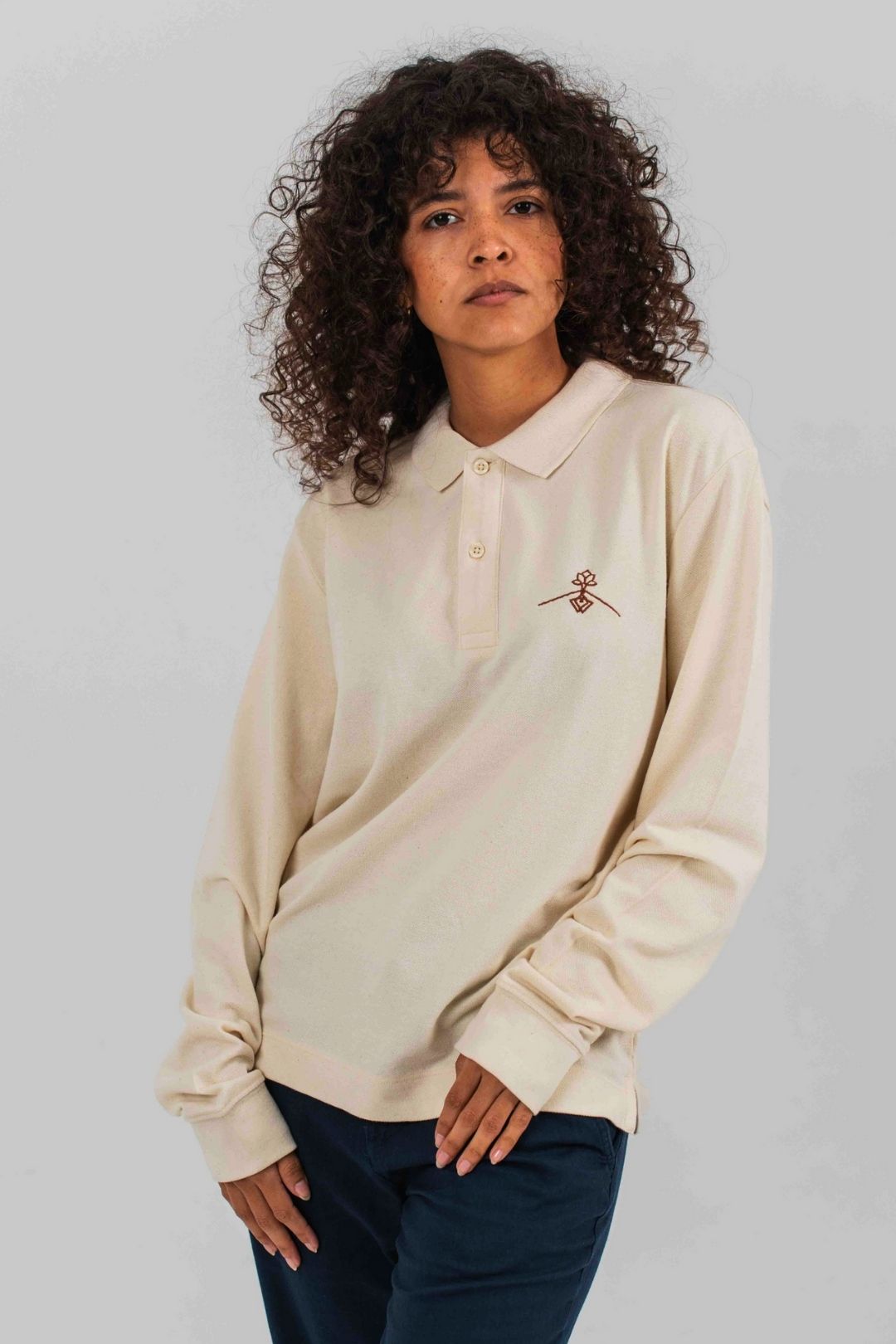 Polo ajusté 100% coton biologique - Naturel