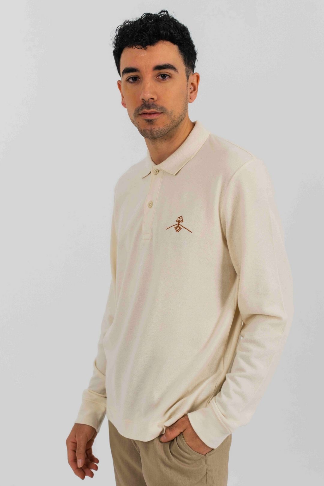 Polo ajusté 100% coton biologique - Naturel