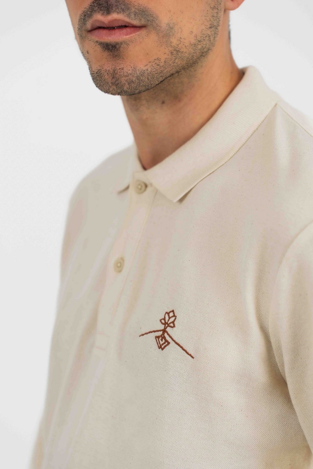 Polo ajusté 100% coton biologique - Naturel