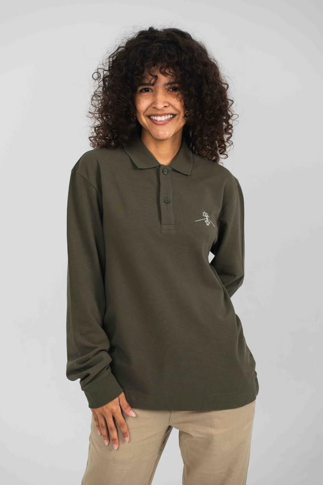 Polo 100% algodón orgánico fit - Verde Tostado
