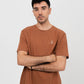 Oversized 100% organic cotton T-shirt - Caramel