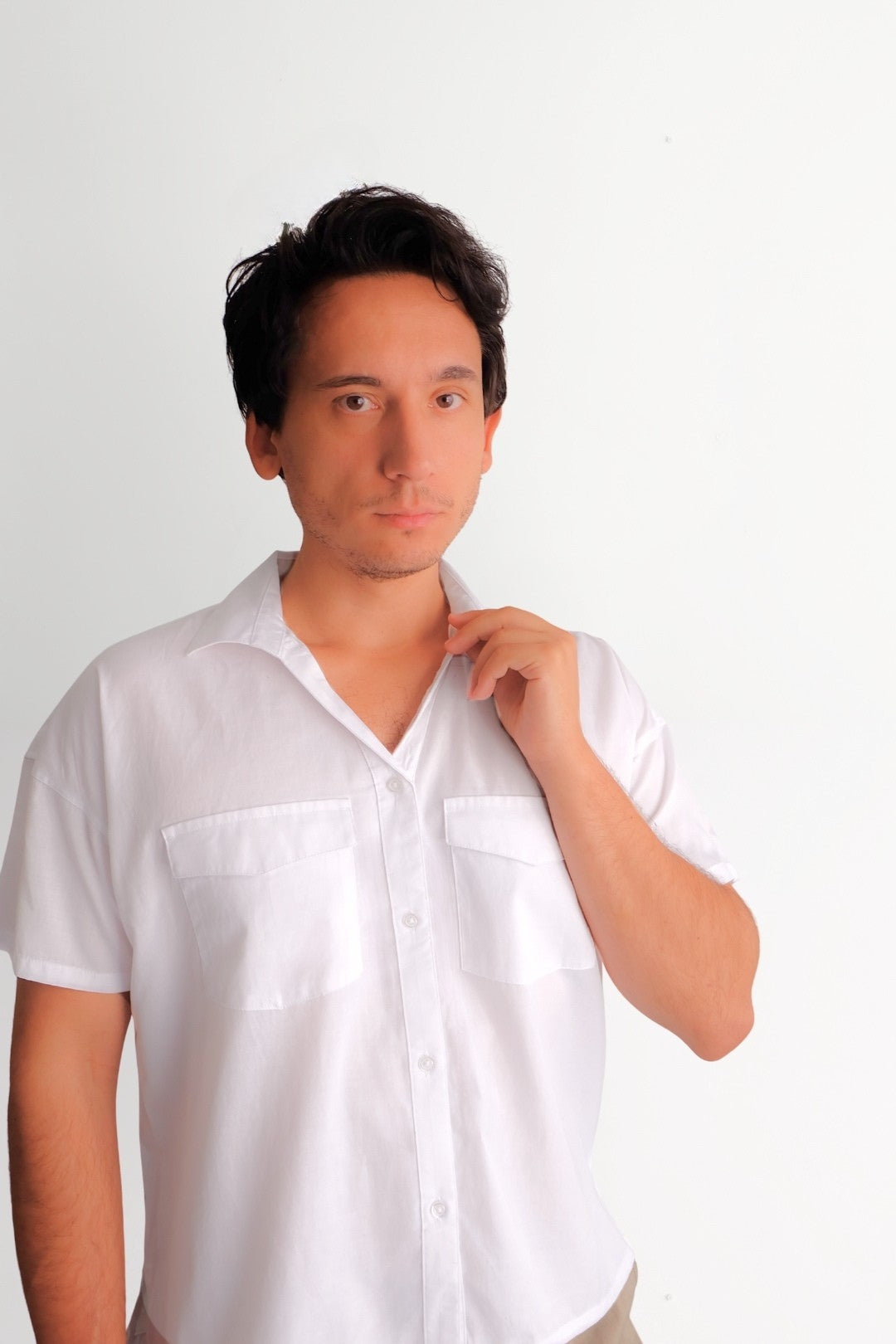Camisa Tencel y algodón orgánico - Blanco