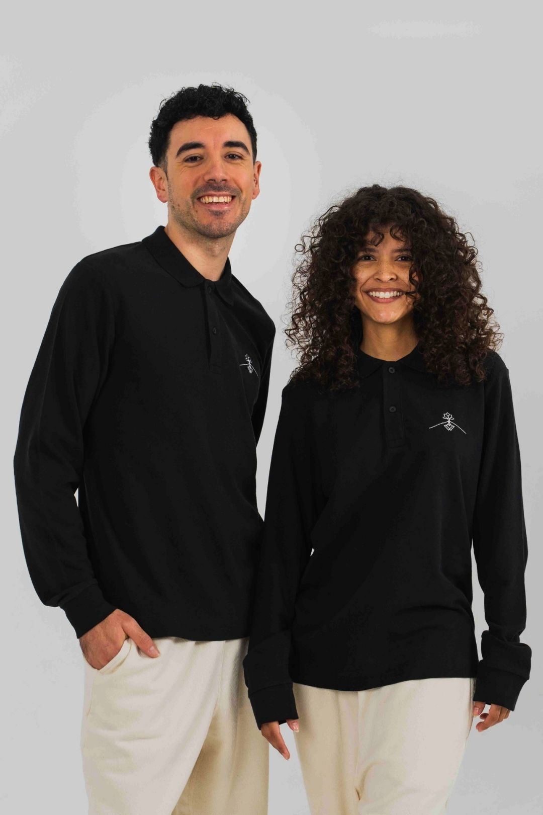 Polo ajusté 100% coton biologique - Noir