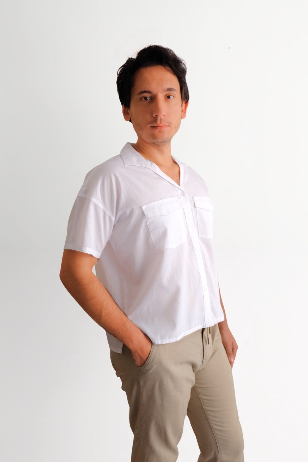 Camisa Tencel y algodón orgánico - Blanco