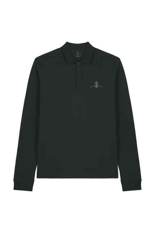 Polo 100% algodón orgánico fit - Negro