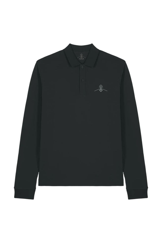 Polo ajusté 100% coton biologique - Noir