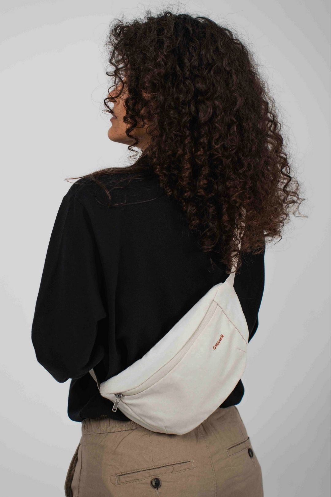 Sac banane durable avec poche intérieure - Naturel