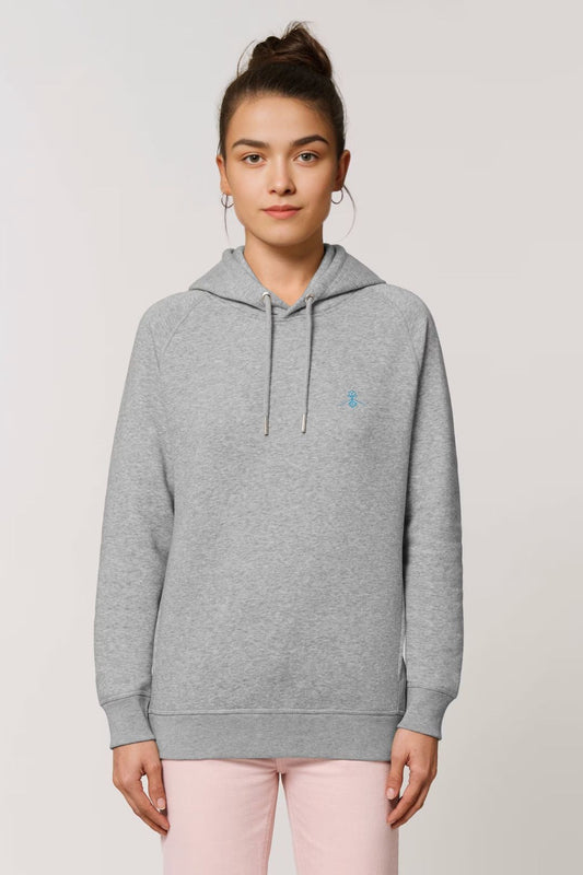 Sudadera capucha regular fit - Gris Jaspeado